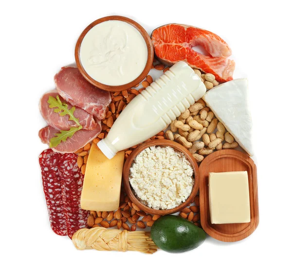 Products containing proteins and fats — Stock Photo, Image