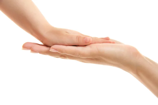 Hands of mother and child — Stock Photo, Image