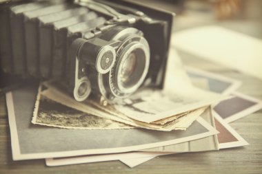Vintage fotoğraf ile fotoğraf makinesi