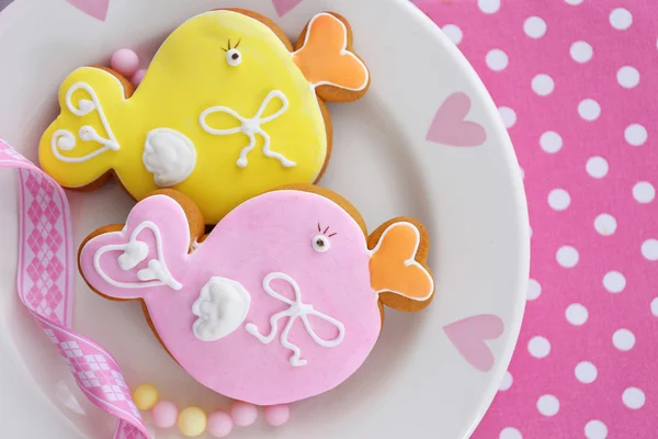 Baby cookies on table — Stock Photo, Image