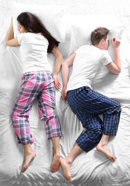 Sleeping couple view — Stock Photo, Image