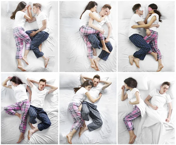 Dormir pareja vista —  Fotos de Stock