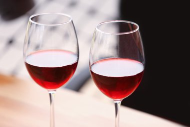 Two glasses of wine  clipart