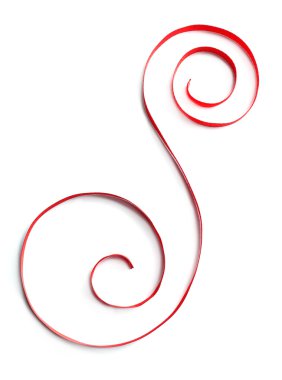 Arka plan üzerinde kırmızı kurdele