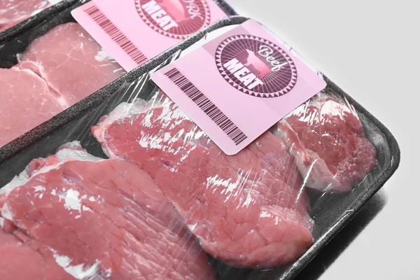 Упакованные куски свинины — стоковое фото