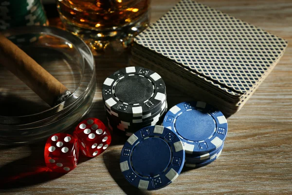 Impostato per giocare a poker — Foto Stock