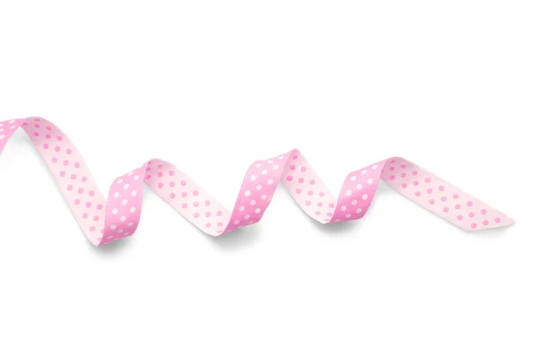 Pink ribbon, isolated — Stock Photo, Image
