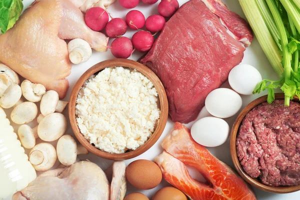 Produkter som innehåller protein — Stockfoto