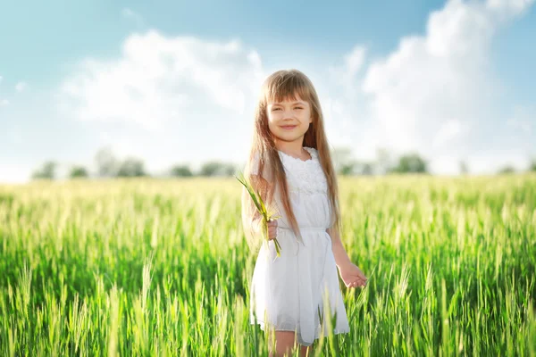 Menina no prado — Fotografia de Stock