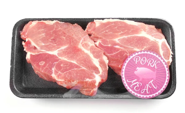 Упакованные куски свинины — стоковое фото
