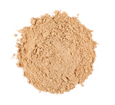 Toz zencefil izole 