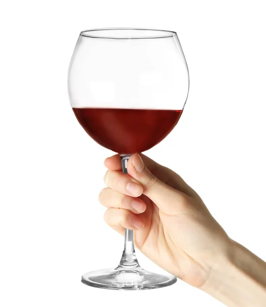 Woman holding glass of wine — Stock Photo, Image