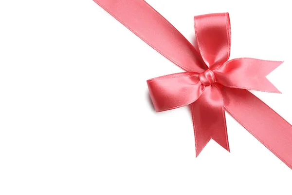 Pink ribbon bow — Stock Photo, Image