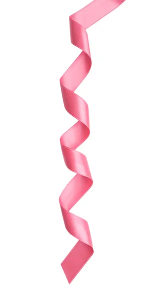 Pink ribbon on white — Stock Photo, Image