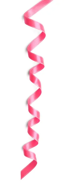 Pink ribbon on white — Stock Photo, Image