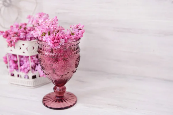 Букеты розовых лиловых цветов — стоковое фото