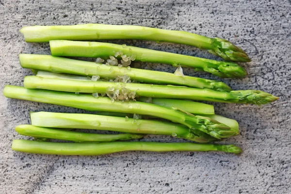 Asparagus on table background — Stock Photo, Image