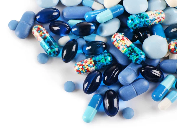 Blue pills on  background — Stock Photo, Image