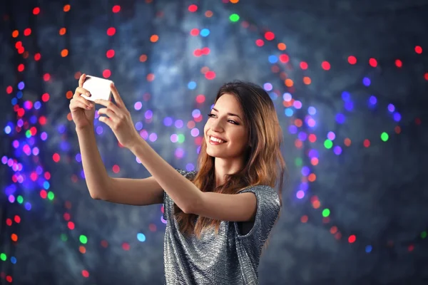 Žena užívající selfie — Stock fotografie