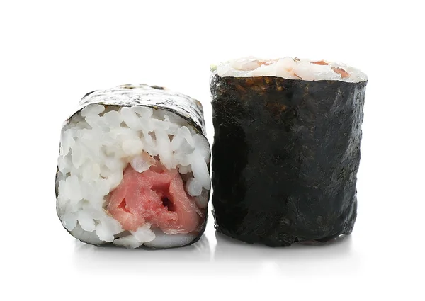 Rollos de sushi aislados en blanco —  Fotos de Stock