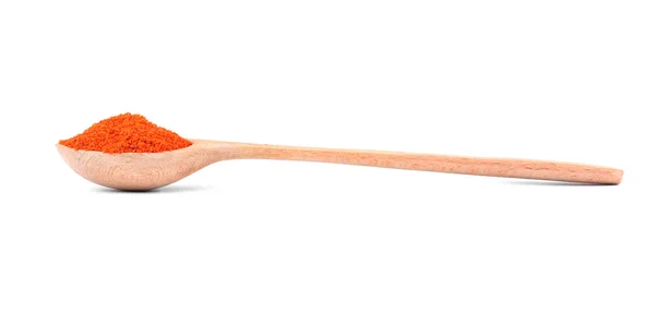 Powdered paprika in spoon — Stock Photo, Image