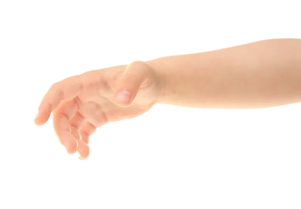 Gestem dłoni dziecka — Zdjęcie stockowe