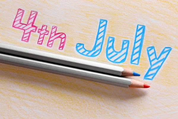 Child's drawing for Independence Day — Stock Photo, Image