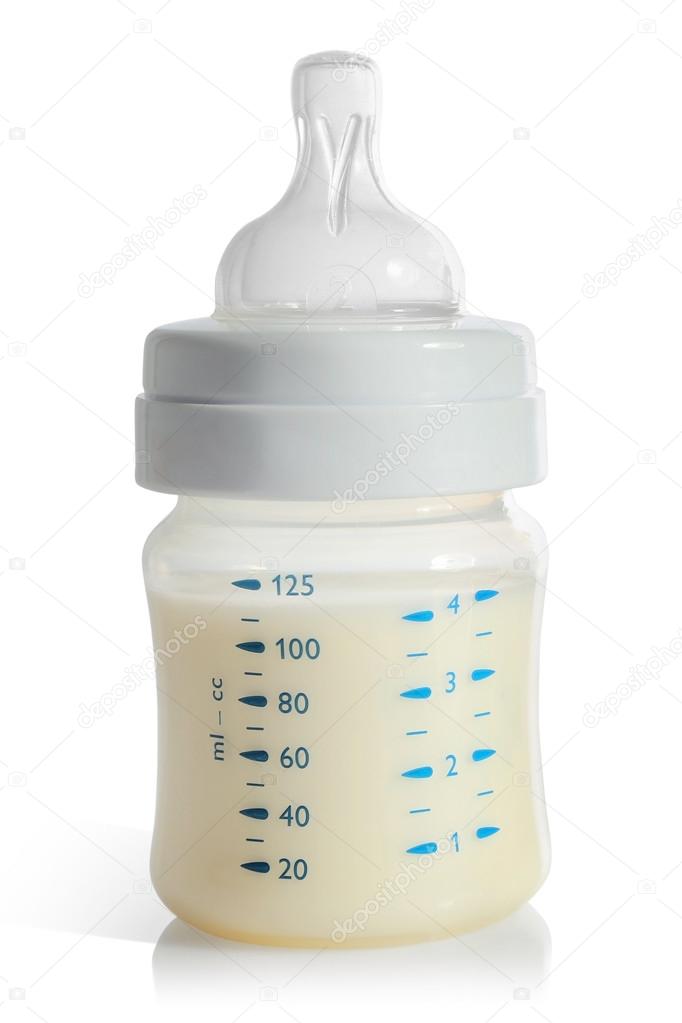 baby bottle with milk