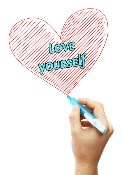 Handschrift Liebe dich selbst — Stockfoto