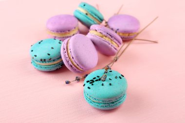 Çalı çırpı ile lezzetli macaroons 