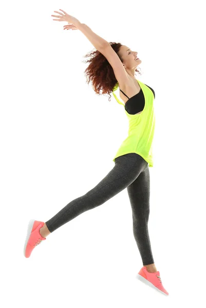 Mujer atractiva haciendo ejercicios — Foto de Stock