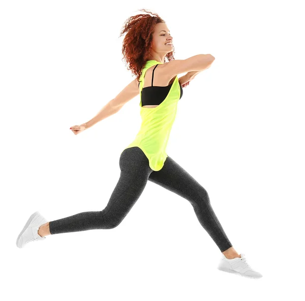 Attractive woman doing exercises — Stock Photo, Image