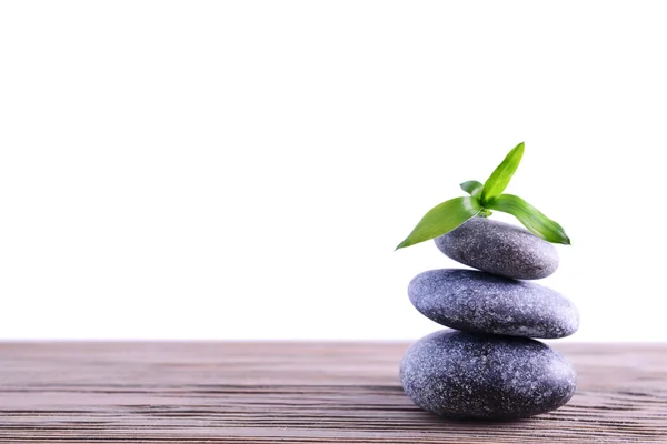 Gray spa stones on  background — Stock Photo, Image