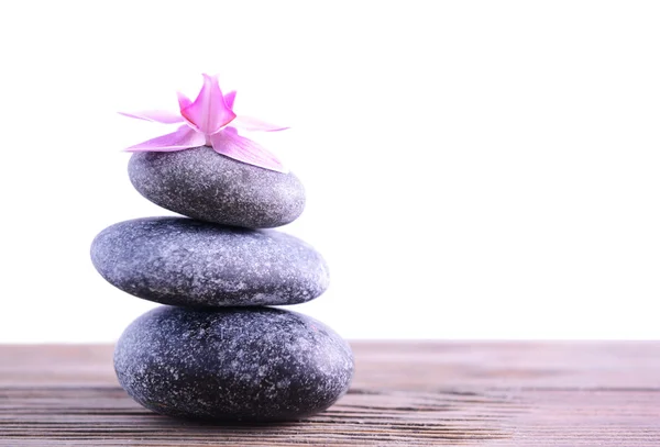 Gray spa stones on  background — Stock Photo, Image