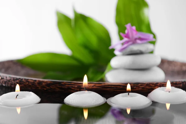 Spa composition with candles — Stock Photo, Image