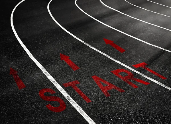 Start auf Laufstrecke — Stockfoto