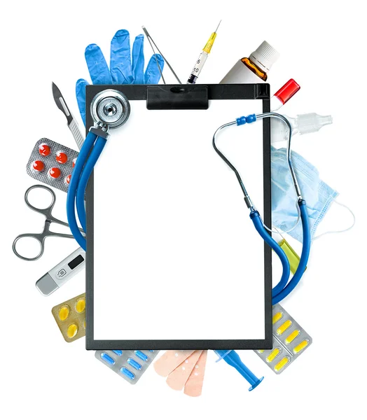 beyaz üzerine tıbbi maddeler