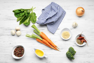 Havuç sebze ve baharatlar 