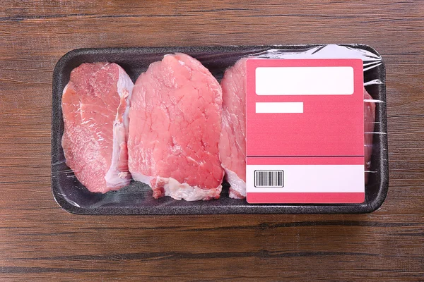 Упакованные куски говядины — стоковое фото