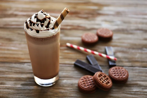 Απολαυστικό milkshake σοκολάτας — Φωτογραφία Αρχείου