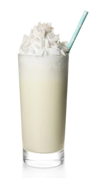 Heerlijke milkshake in glas — Stockfoto