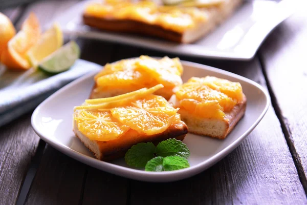 Bolo de citrinos delicioso — Fotografia de Stock