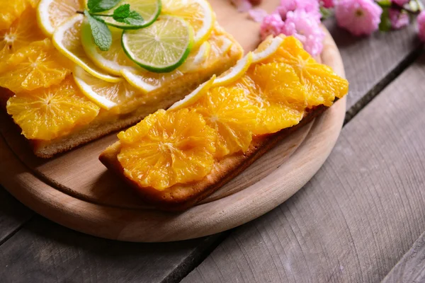 Bolo de citrinos delicioso — Fotografia de Stock