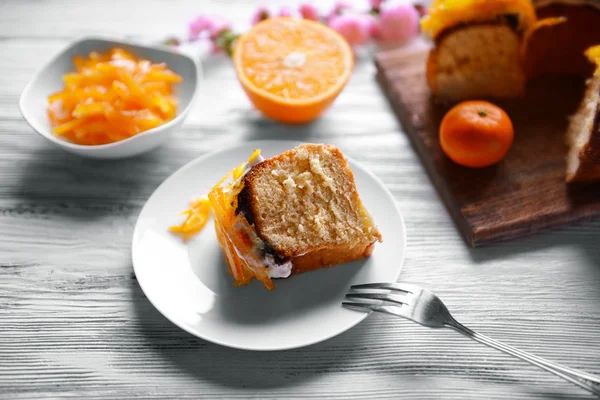 おいしい柑橘系のケーキ — ストック写真