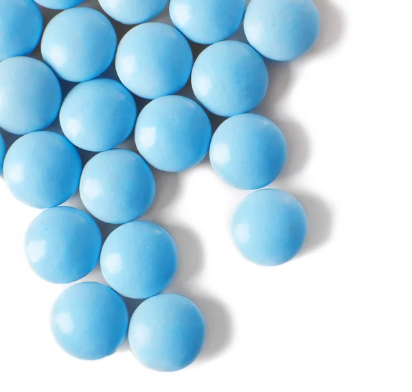 Blue pills on background — Stock Photo, Image