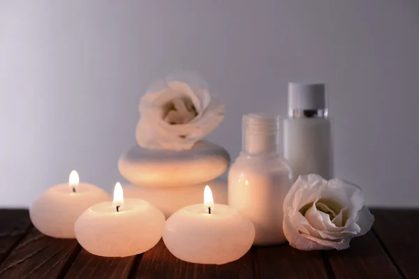 Spa composition with candles — Stock Photo, Image