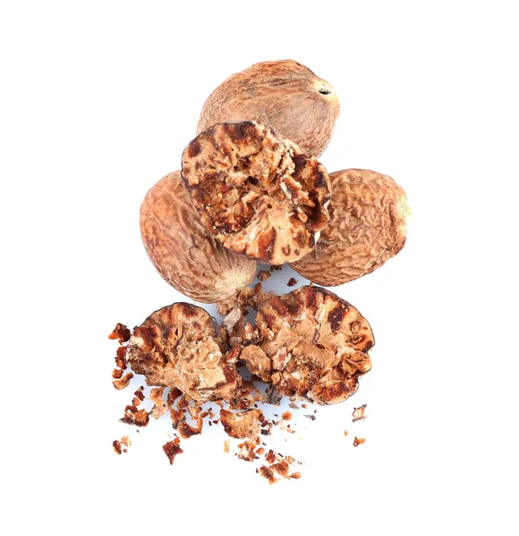 Crushed nutmeg isolated — Stock Photo, Image