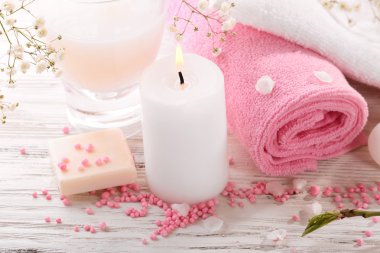 Çiçek açan dalları ile Spa kompozisyon 
