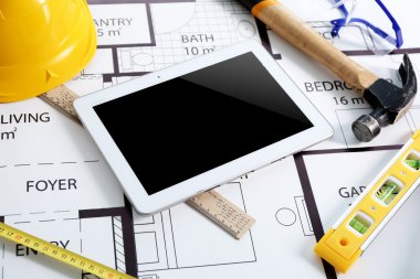 Çizim araçları ile inşaat 