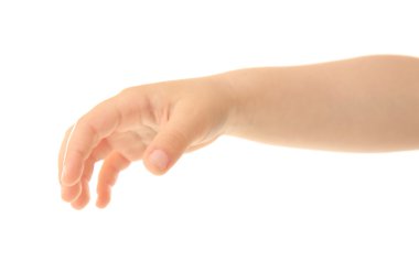 Child's hand gesturing clipart